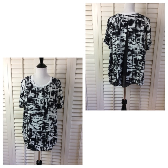 Pure DKNY Split  Back Top With Attached Cami - Picture 1 of 4